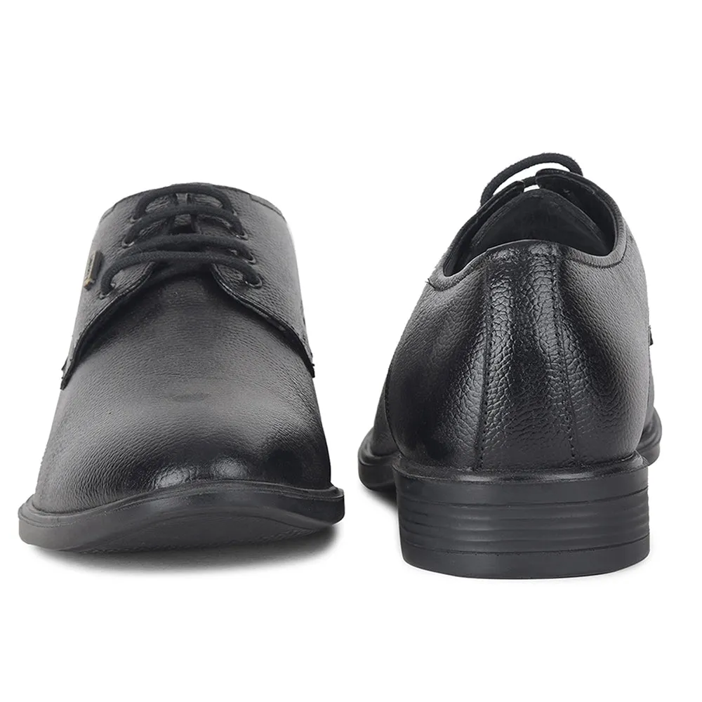 Feel Prime Flex Comfort Fortune by Liberty Men LOM-605 Black Formal Lacing Derby Shoes