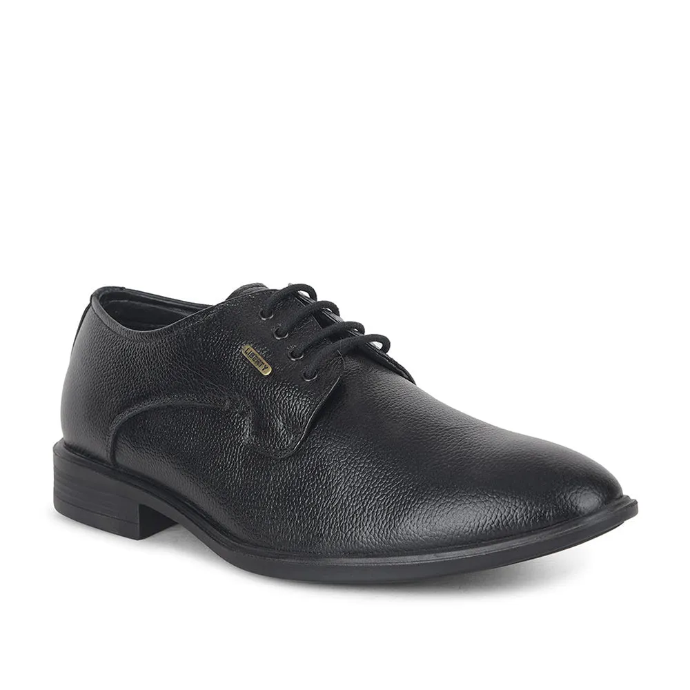 Easy Breath Anti Grip Fortune by Liberty Men LOM-605 Black Formal Lacing Derby Shoes