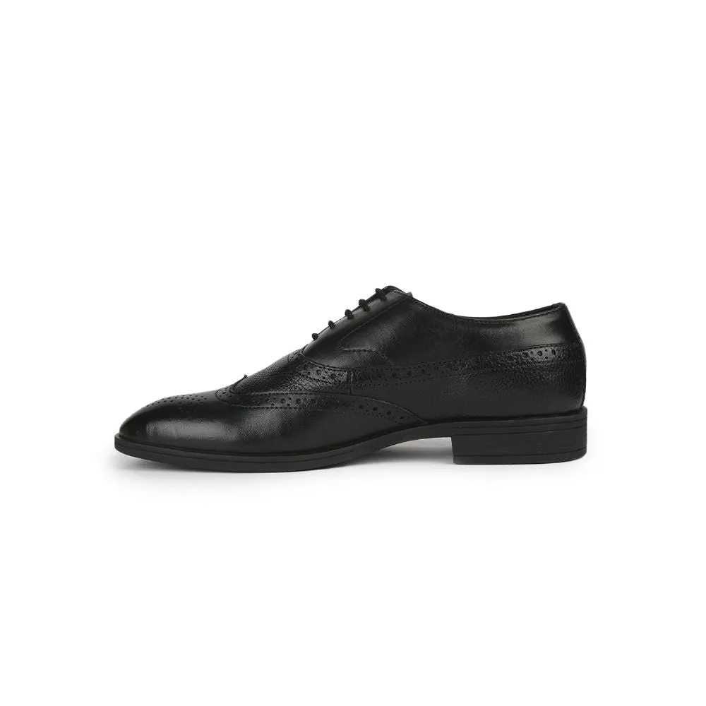 Simple Style Steady Step Healers Formal Black Lacing Brogue Shoes For Men AV-20 By Liberty
