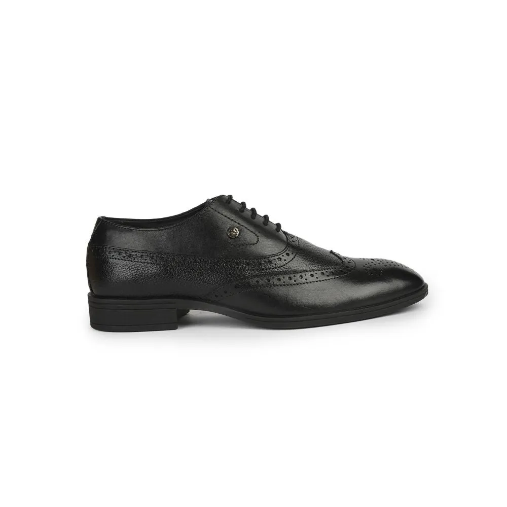 Elegant Healers Formal Black Lacing Brogue Shoes For Men AV-20 By Liberty