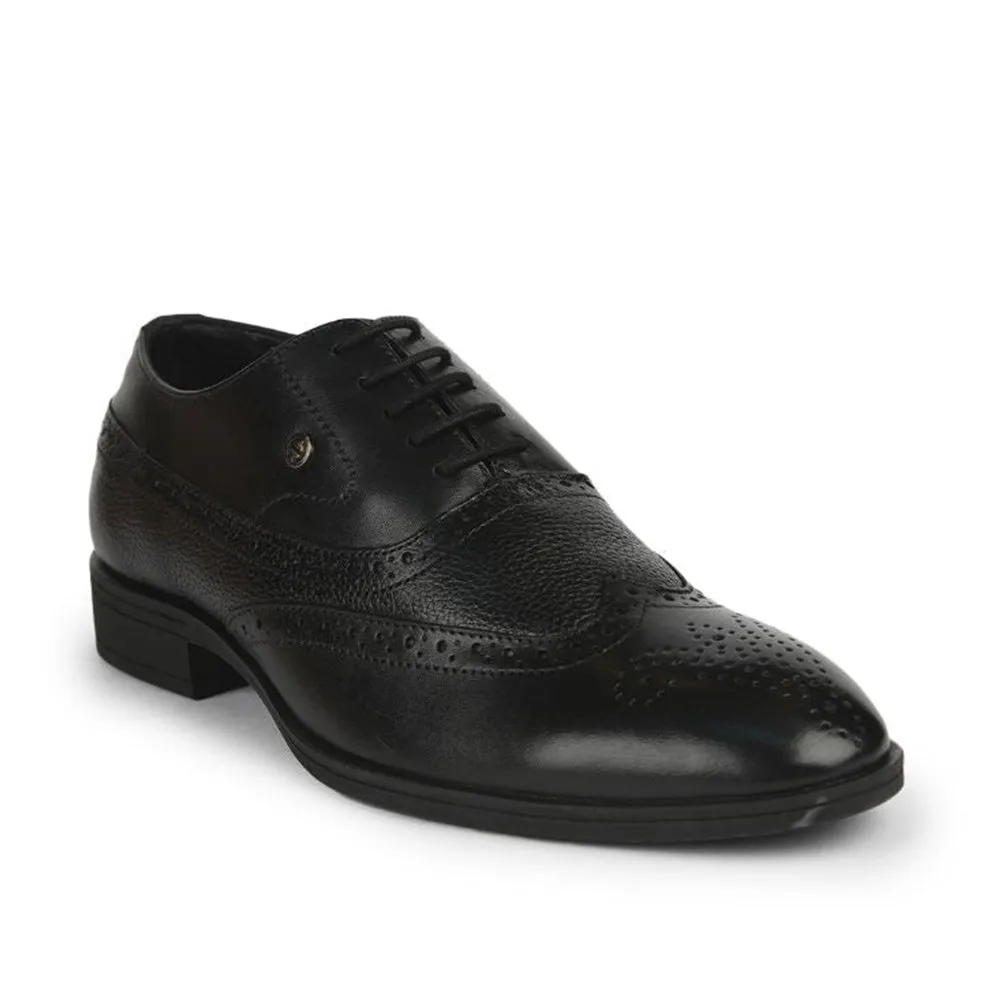 Healers Formal Black Lacing Brogue Shoes For Men AV-20 By Liberty Velvet Grain First Move