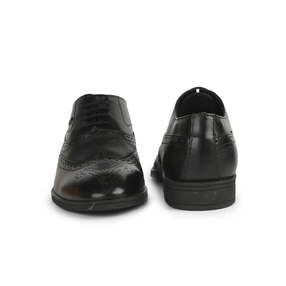 Healers Formal Black Lacing Brogue Shoes For Men AV-20 By Liberty Korean Edge