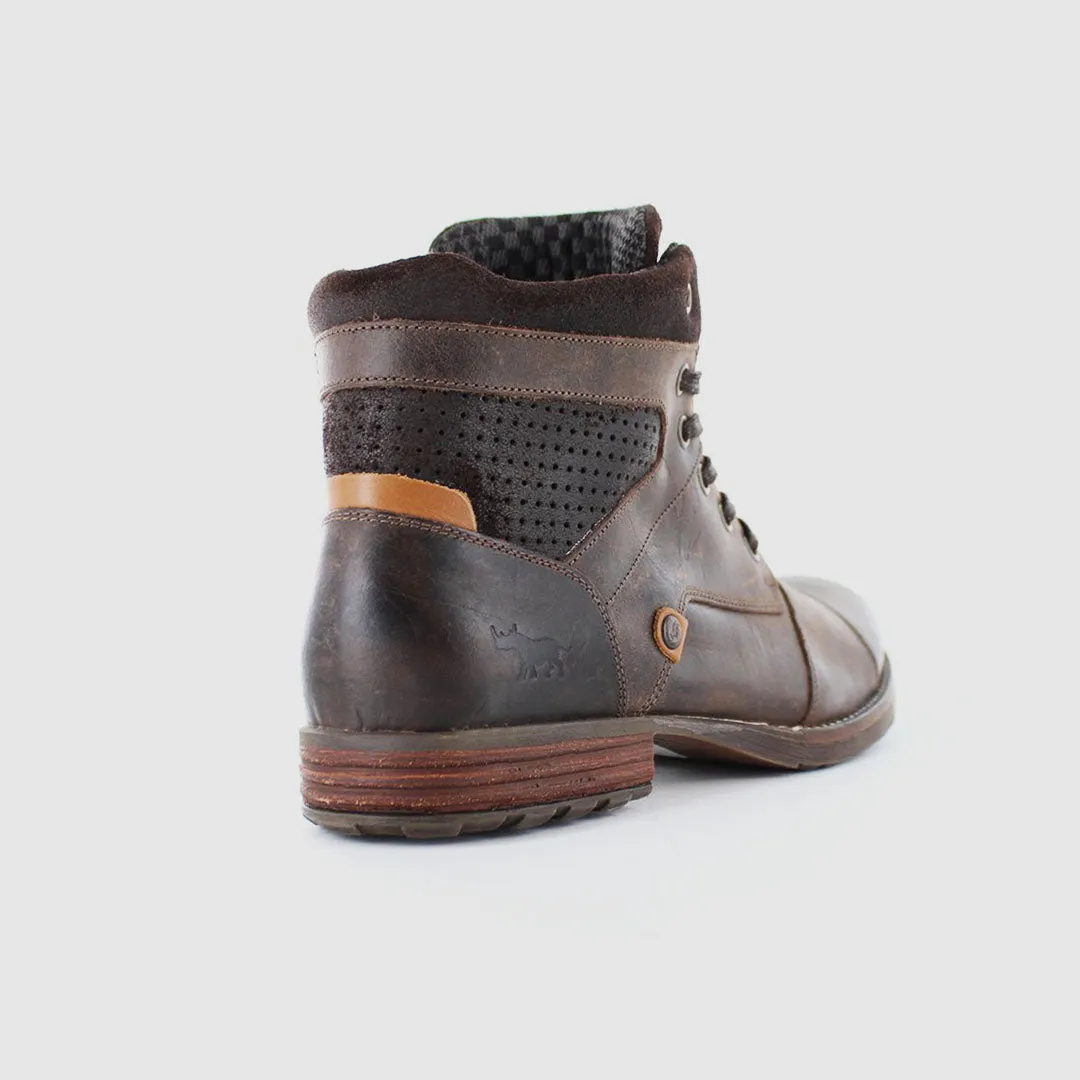 Moisture wicking Dalby Lace Up Boots Dark Brown