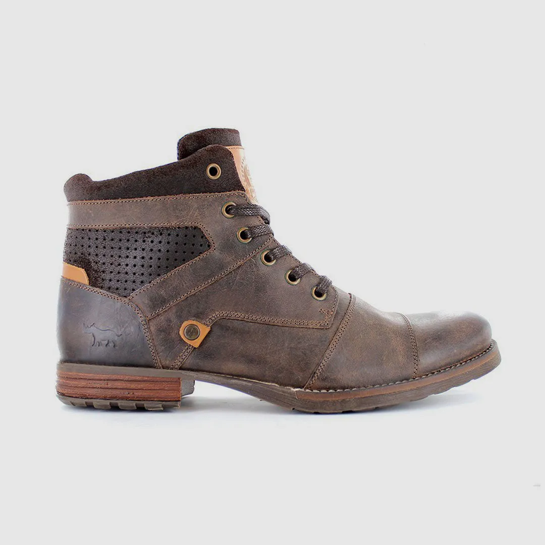 Walking Comfort Dalby Lace Up Boots Dark Brown