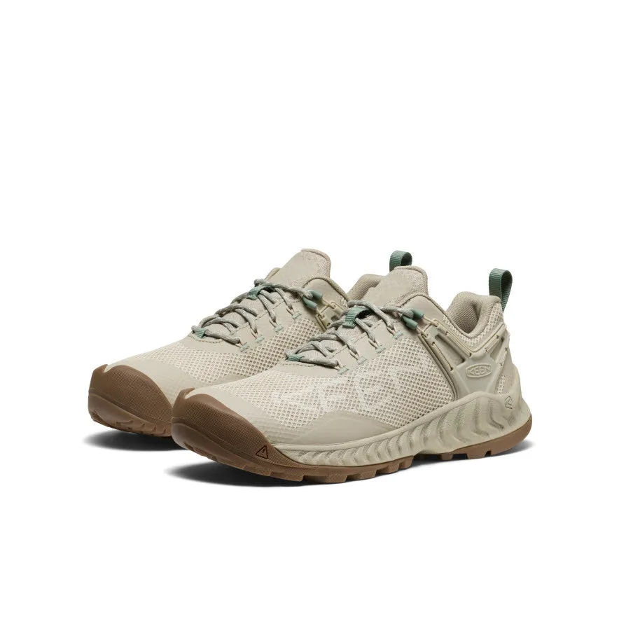Strong Stitching Superior Performance Women's NXIS EVO Waterproof Shoe  |  Abbey Stone/Iceberg Green