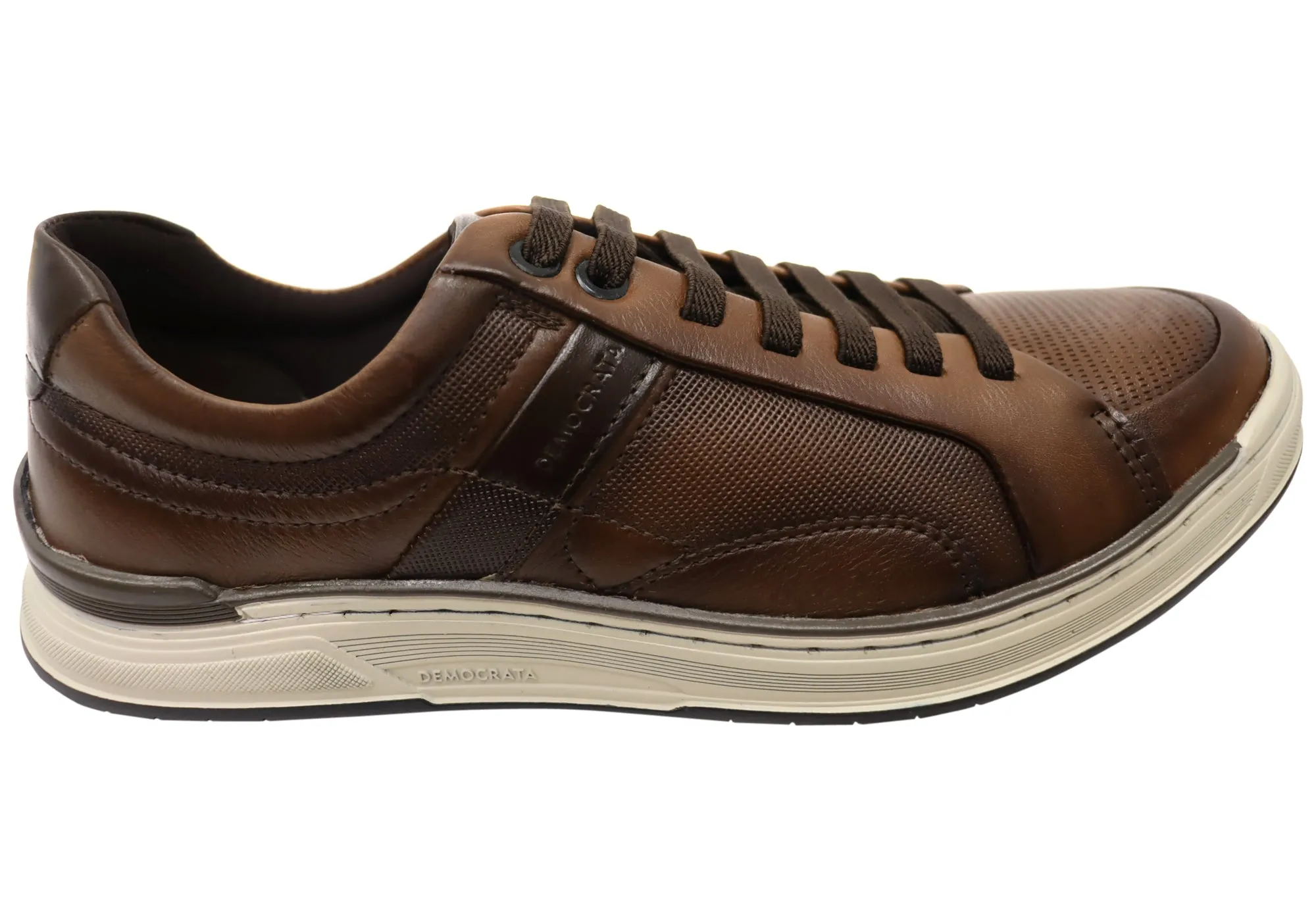 SyntheticMaterial Democrata Wolfe Mens Comfortable Leather Casual Shoes Made In Brazil
