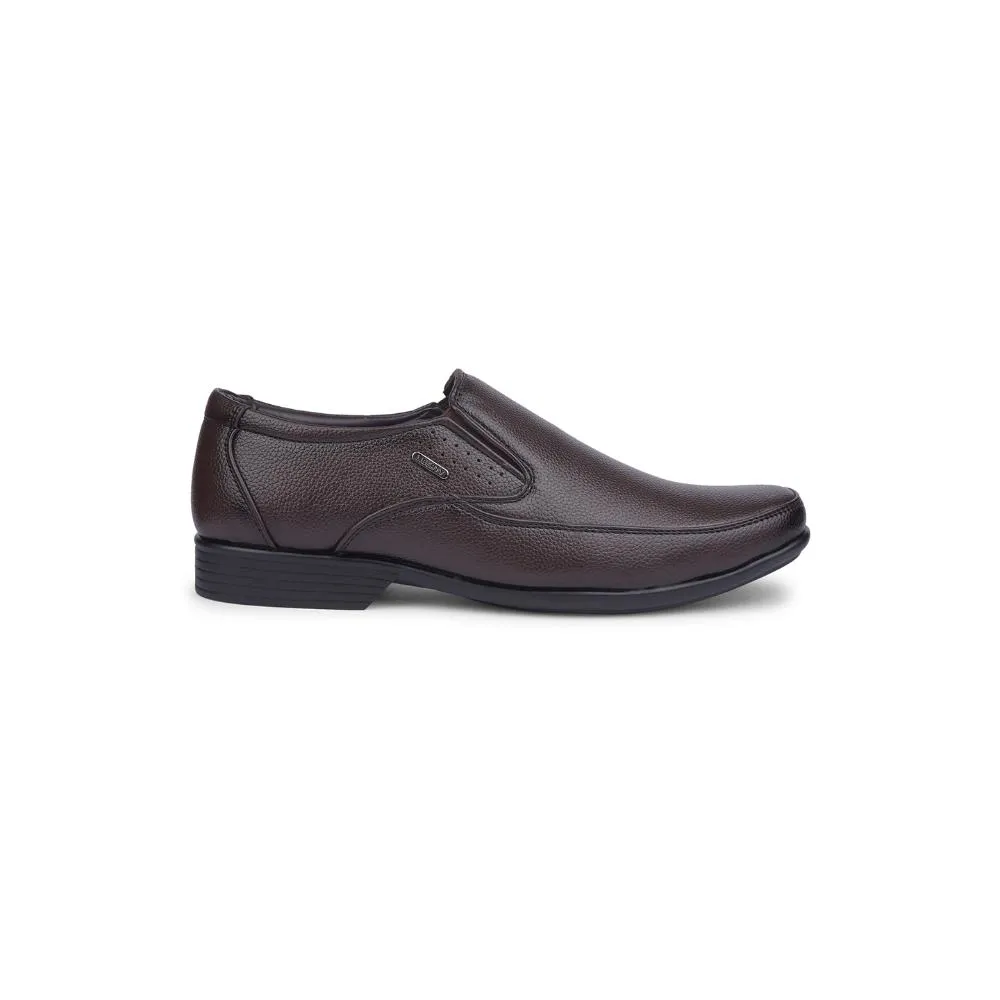 Fortune By Liberty Mens HIL-8 Brown Formal Non Lacing Shoes Leather Smooth Grab Pair