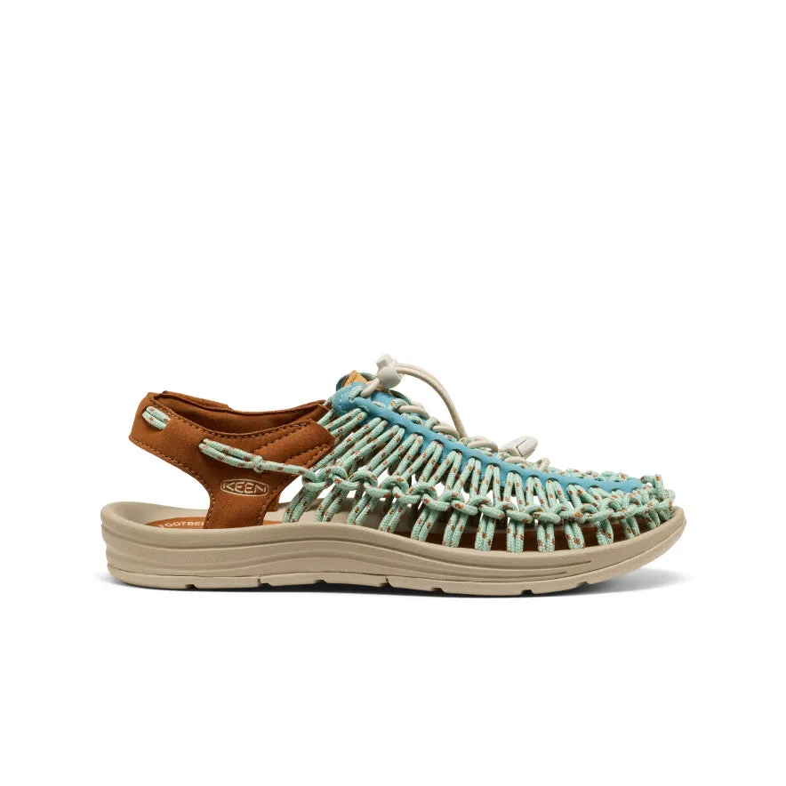 Slide Style Instant Comfort Women's UNEEK Sneaker  |  Milky Blue/Roasted Pecan