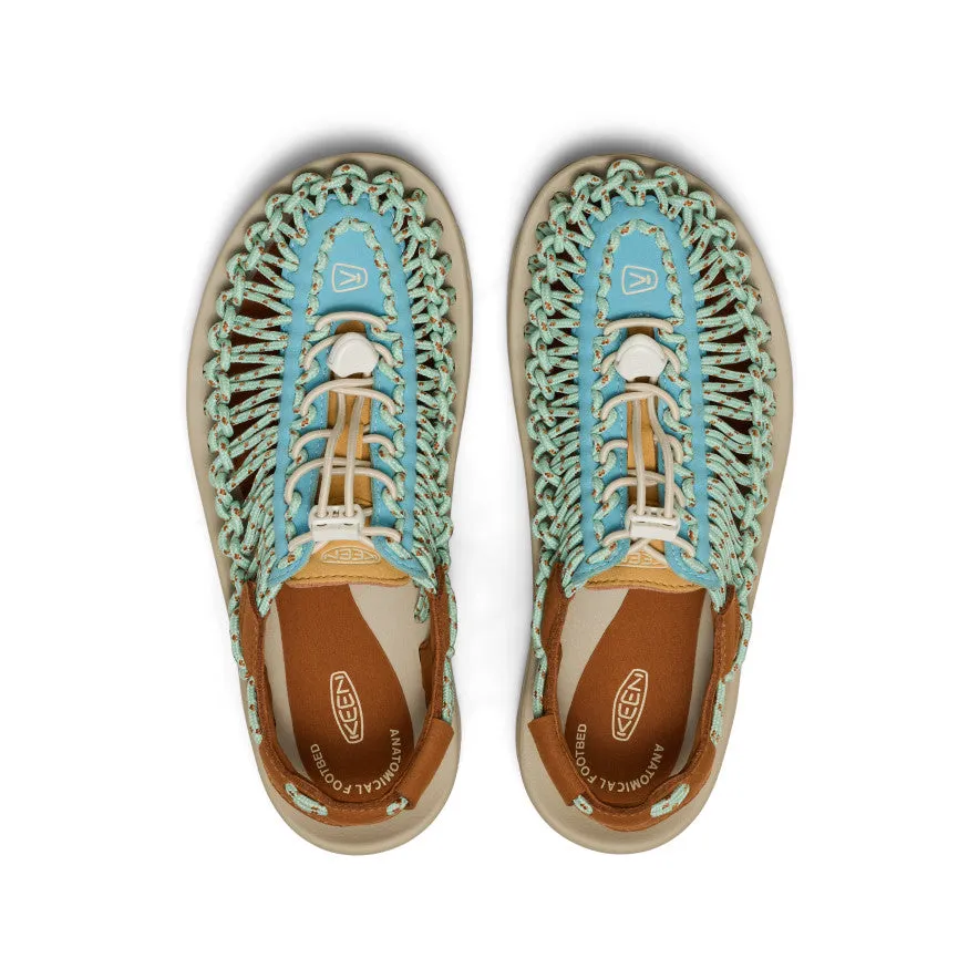 Soft Material Travel Comfort Women's UNEEK Sneaker  |  Milky Blue/Roasted Pecan