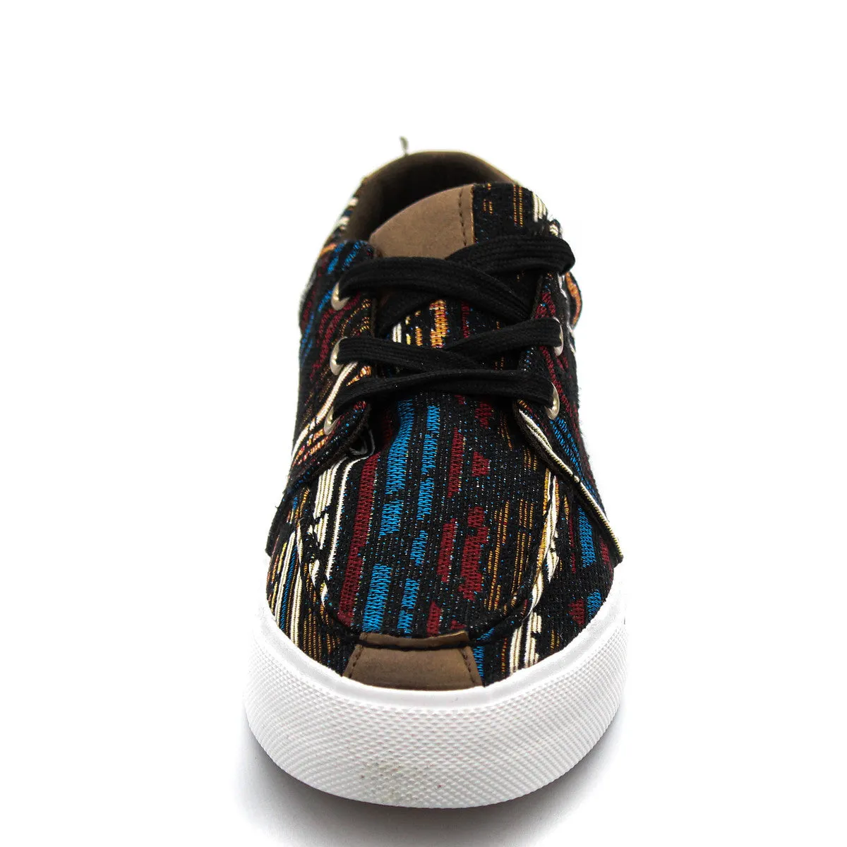 Galaxy Step Roper Black Aztec Blanket Ladies' Casual Shoe