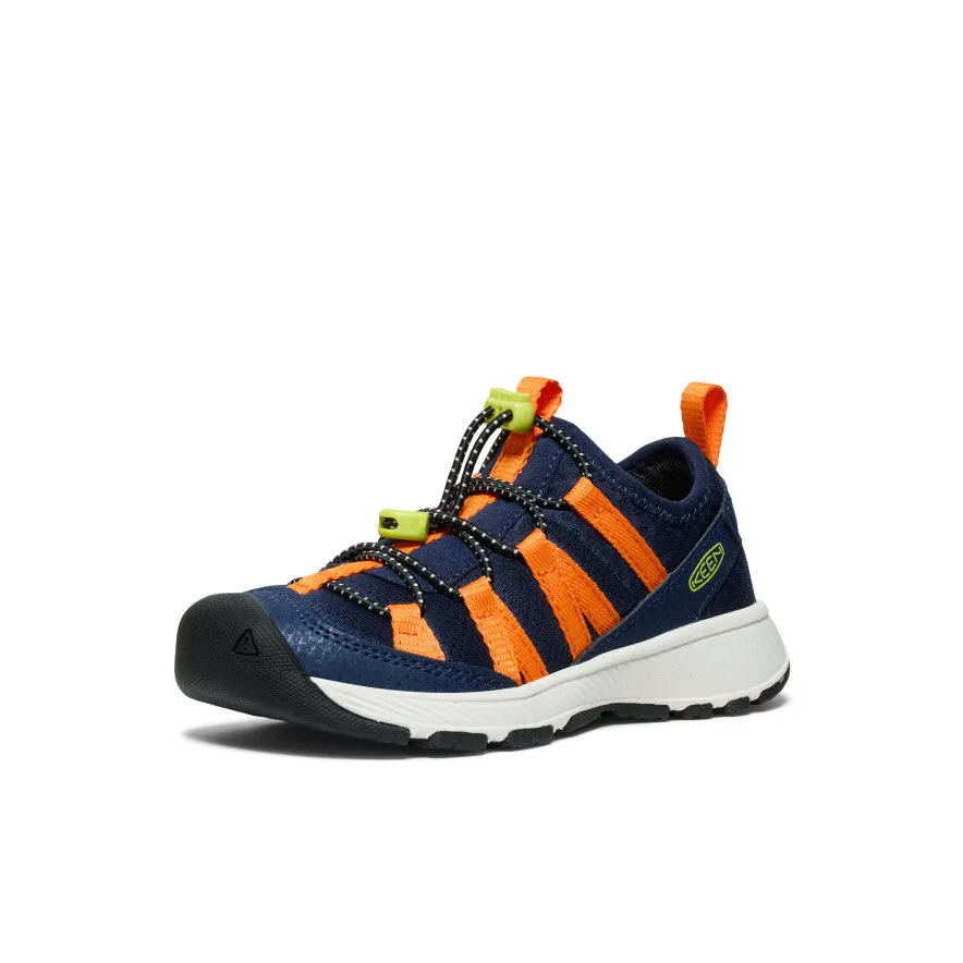 Little Kids' Motozoa Sneaker  |  Naval Academy/Bright Marigold Anti Bacterial Ergonomic Shape