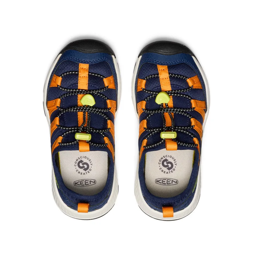 Party outfits for children Semi - formal kids' shoes Little Kids' Motozoa Sneaker  |  Naval Academy/Bright Marigold