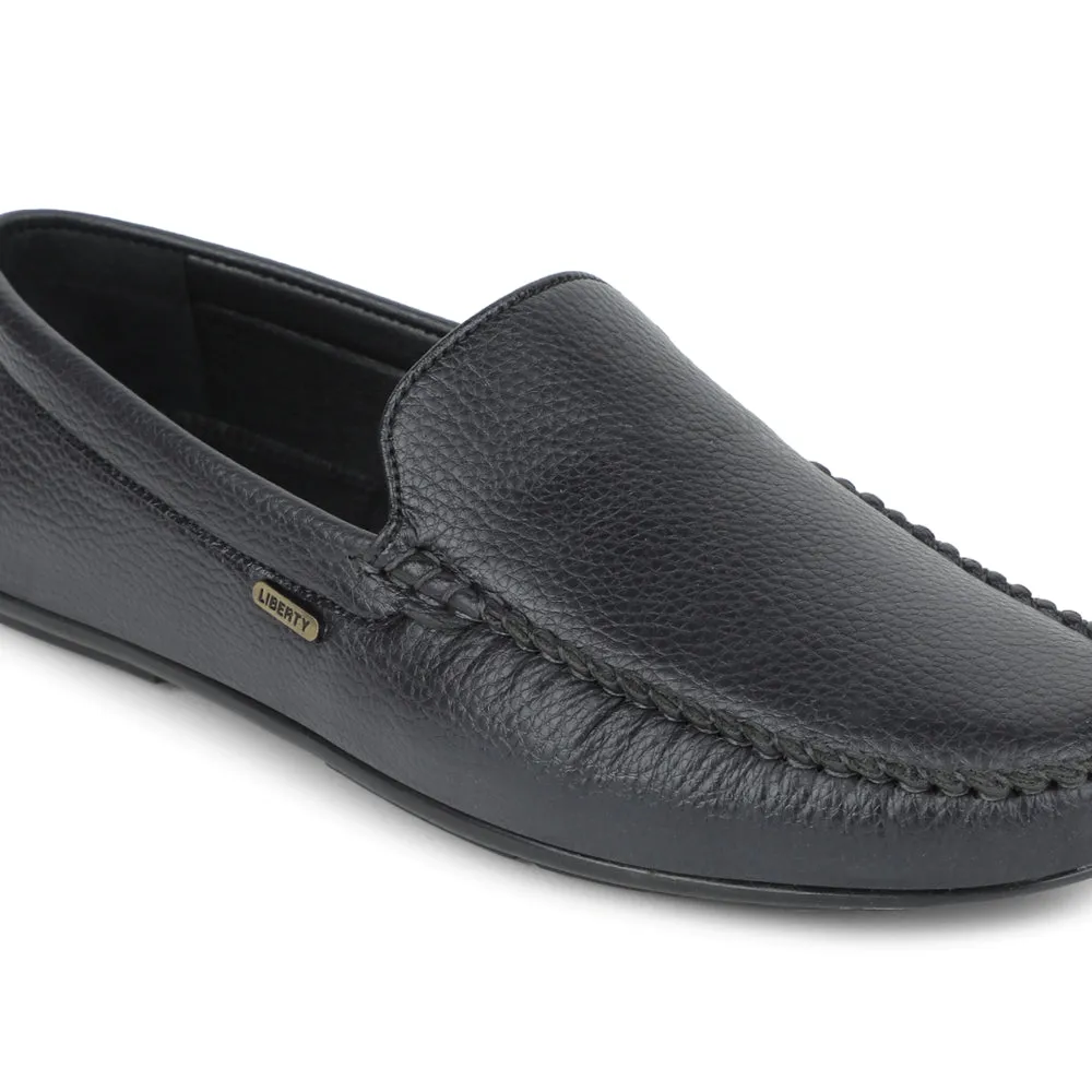 Fortune Navy Blue Casual Loafers For Men AVL-4 By Liberty Monk Strap