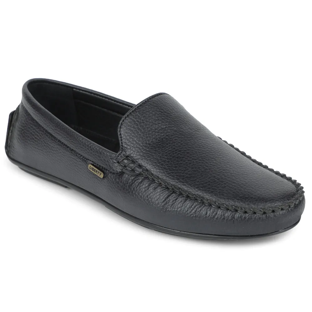 Narrow Shape Fortune Navy Blue Casual Loafers For Men AVL-4 By Liberty