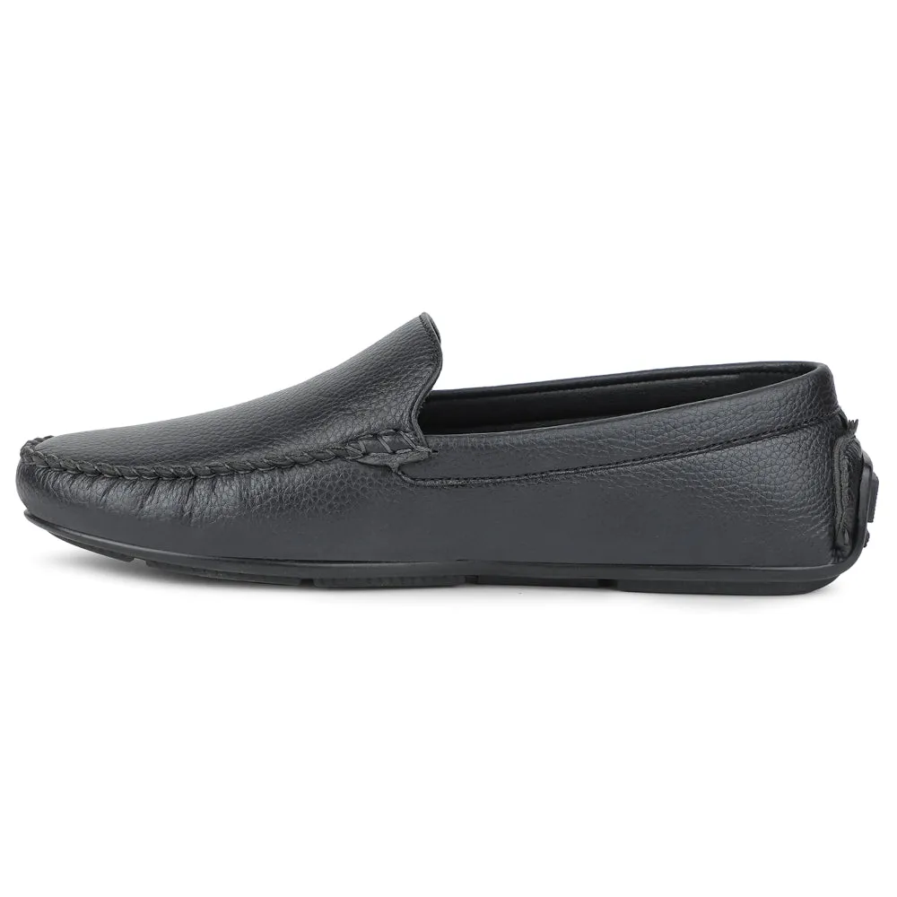 Stitched Seams Fortune Navy Blue Casual Loafers For Men AVL-4 By Liberty