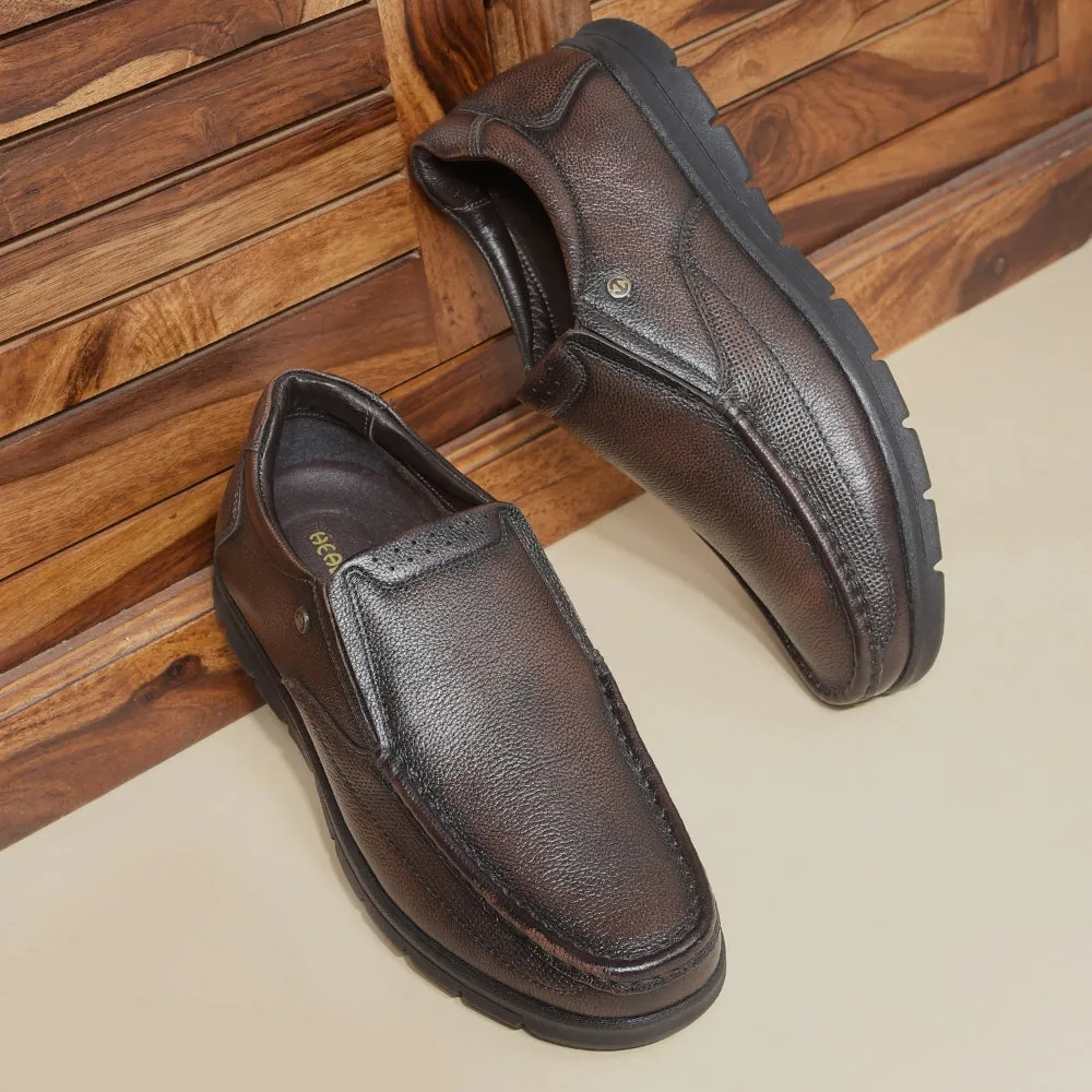 Healers Brown Formal Non Lacing Moccasin For Men OSL-22 By Liberty Gala Dinner