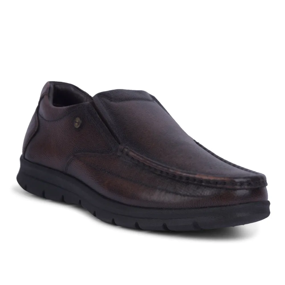 Healers Brown Formal Non Lacing Moccasin For Men OSL-22 By Liberty Patent Cover Work Trip