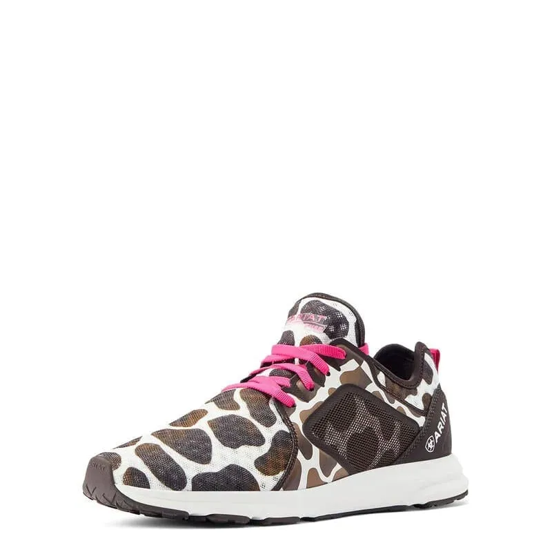 Ariat Ladies' Cow Print Fuse Shoe Handmade Craft