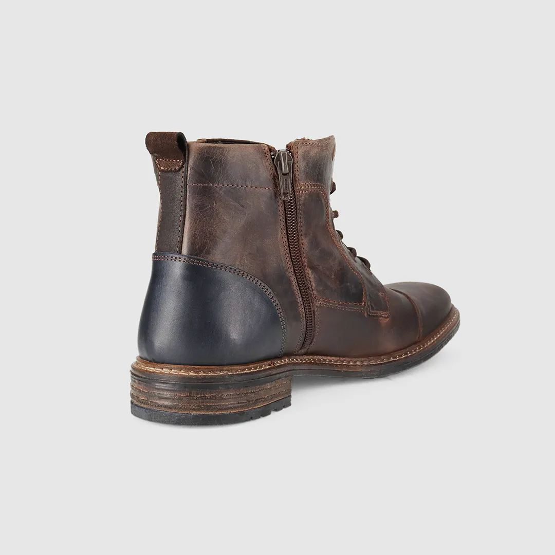 Walking compression Clifton Lace Up Boots Dark Brown