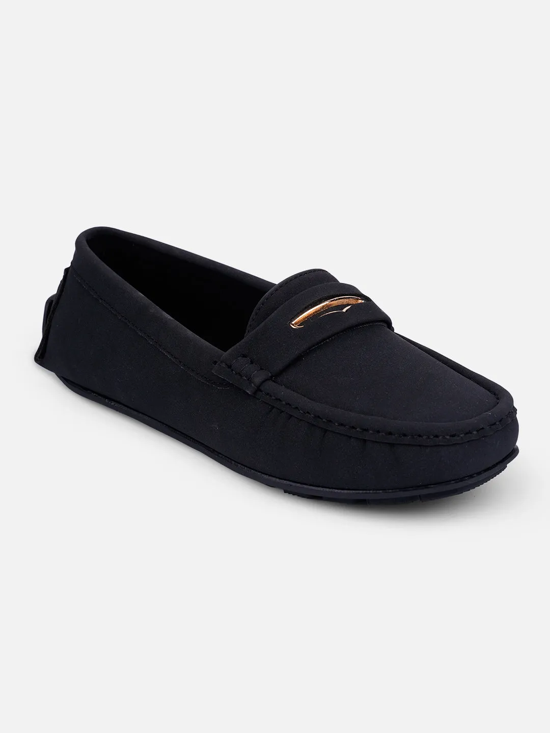 Club Jog Chase Hike Women's Black Soft & Premium Loafers (IU2002)