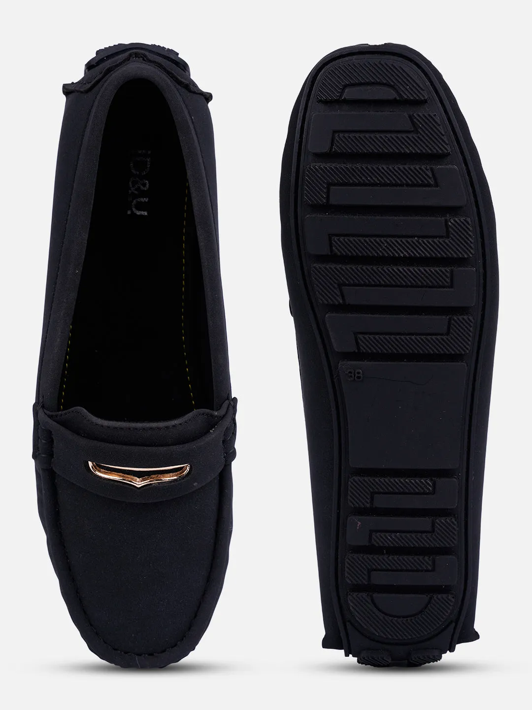 Park Fun Women's Black Soft & Premium Loafers (IU2002)