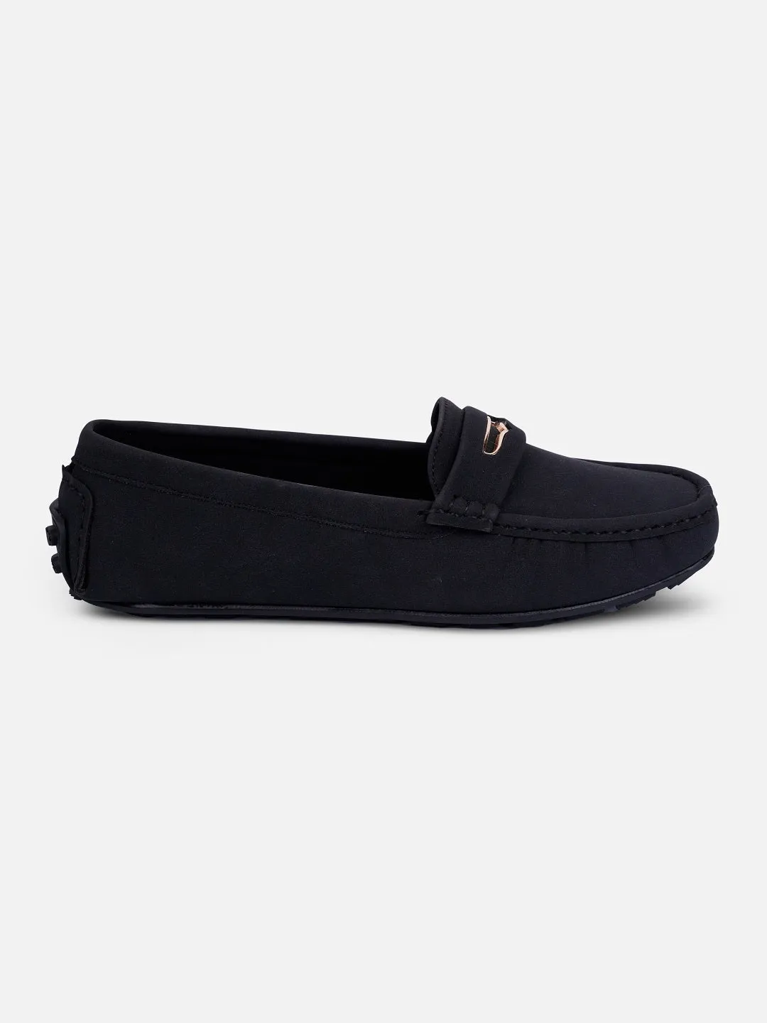 Versatile Comfort Shoes Women's Black Soft & Premium Loafers (IU2002)