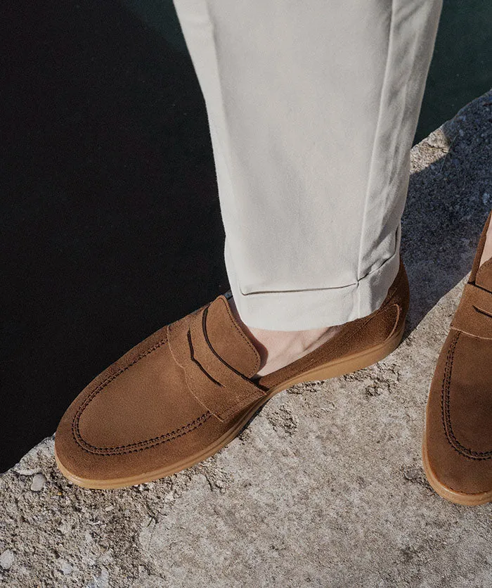 Perforated Airflow Zones Mocassin PORTOBELLO Daim Noisette