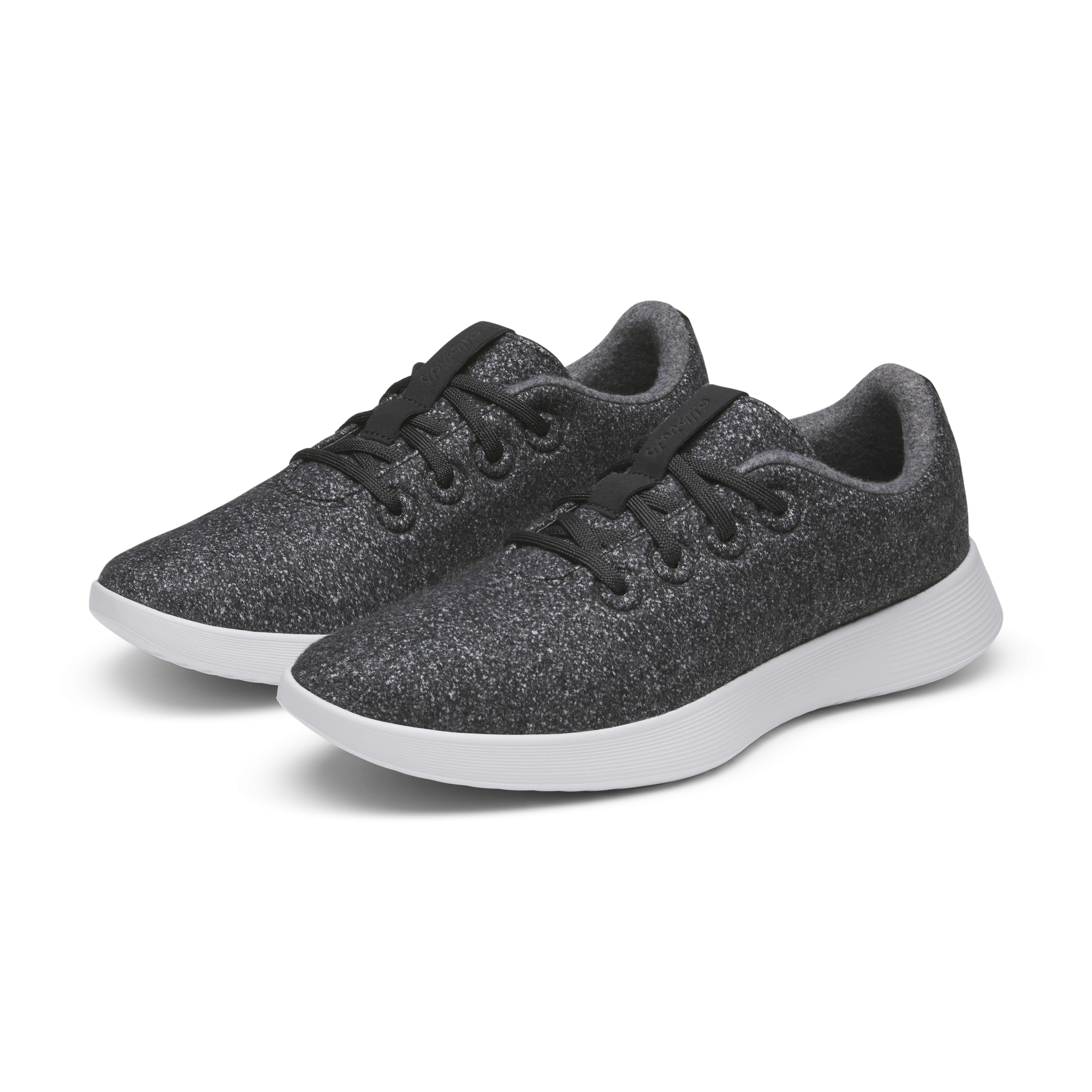 Anti Static Fabric LaceUpDesign Women's Wool Runner NZ - Dark Grey (Light Grey Sole)