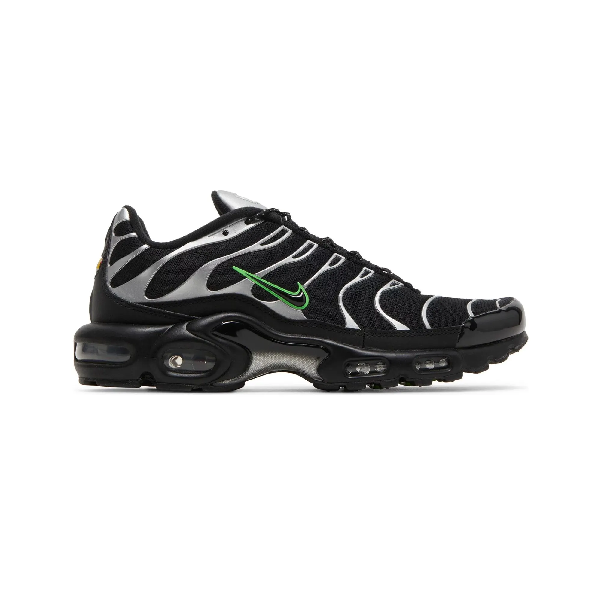 Curve Hug Air Max TN Plus 'Black Silver Green Strike' (2021)