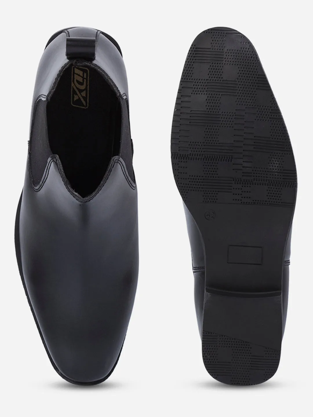 Men's Black Chelsea Formal Slip On Boots (IX3039) Supportive Core Weekend Warriors