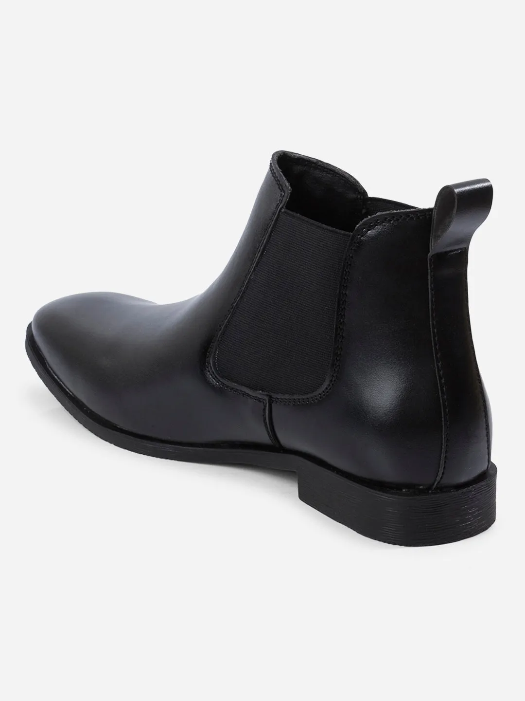 Joy Mood Men's Black Chelsea Formal Slip On Boots (IX3039)