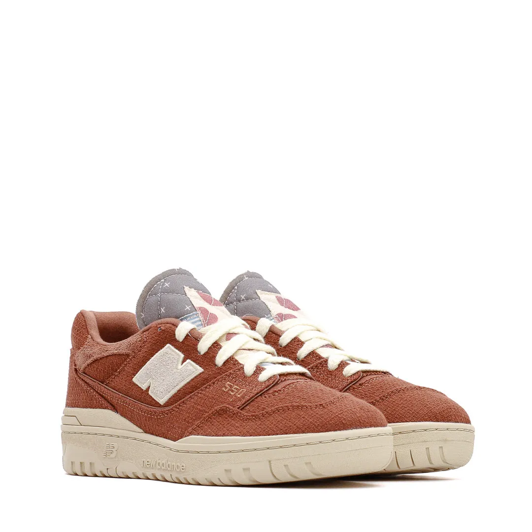 New Balance Men 550 Pecan/Crimson BB550THB Comfort Ankle Stretch Fabric Weekend Trip