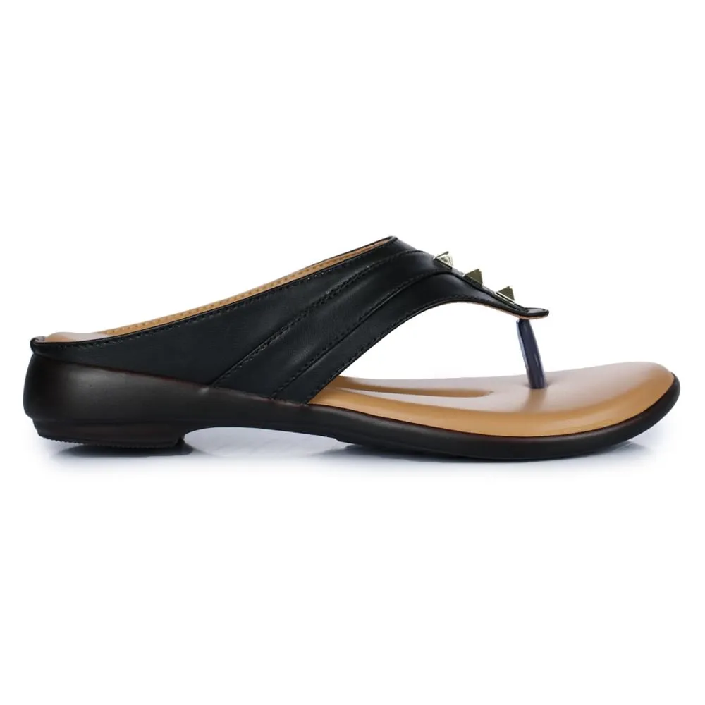 Marathon Fit Senorita Casual (Black) Slipper For Women LAF-905 By Liberty