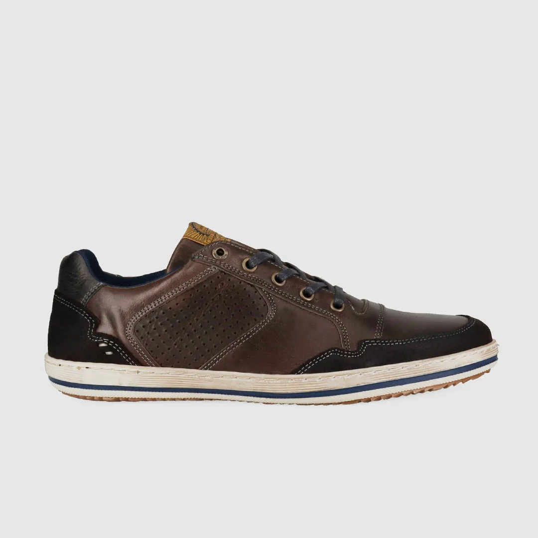 Contoured Footbed Design Crest Casual Shoes Black