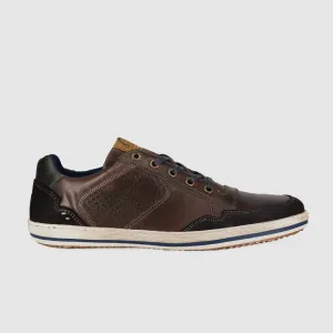 Contoured Footbed Design Crest Casual Shoes Black