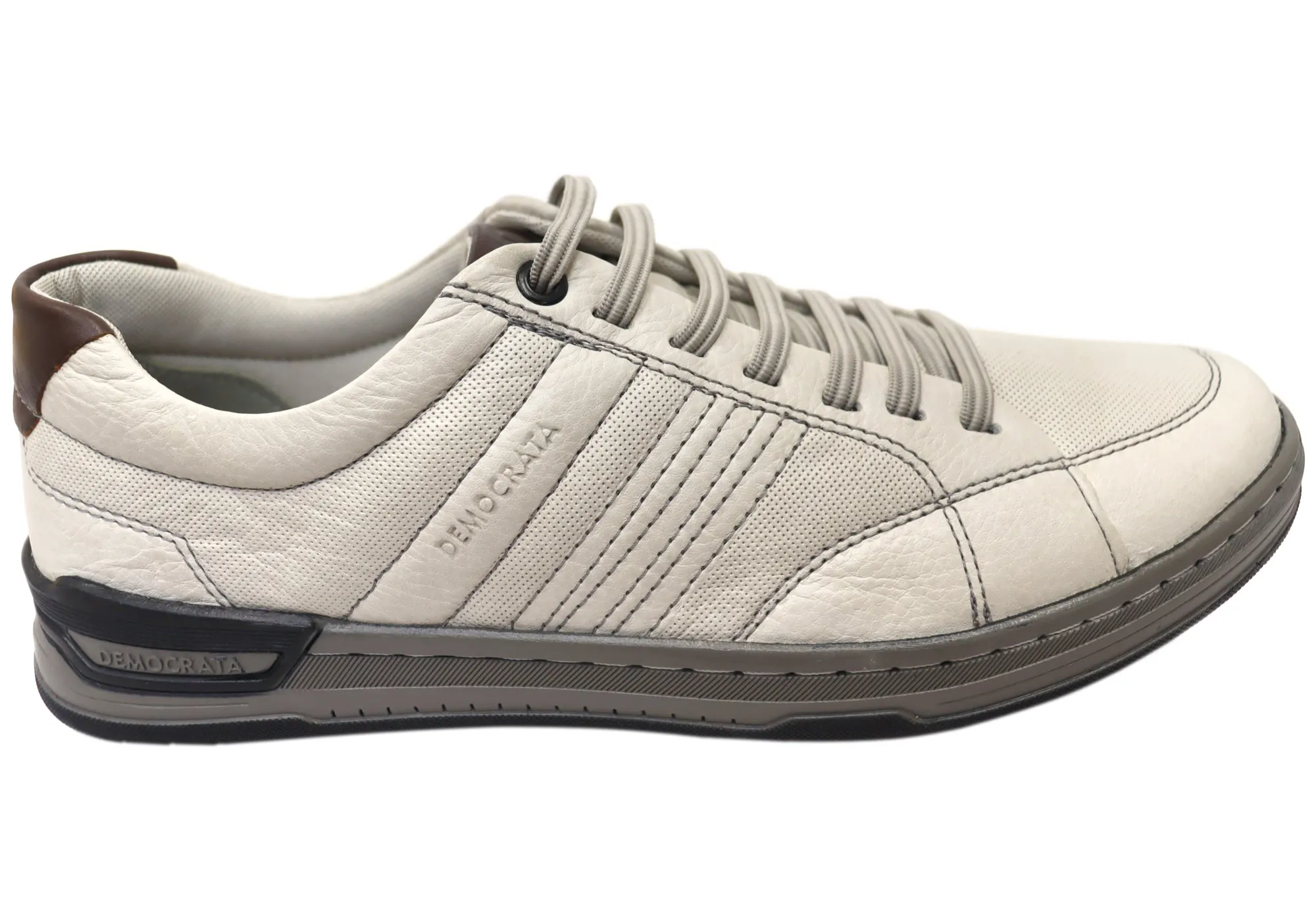Hardwearing Democrata Tyler Mens Comfortable Leather Casual Shoes Made In Brazil