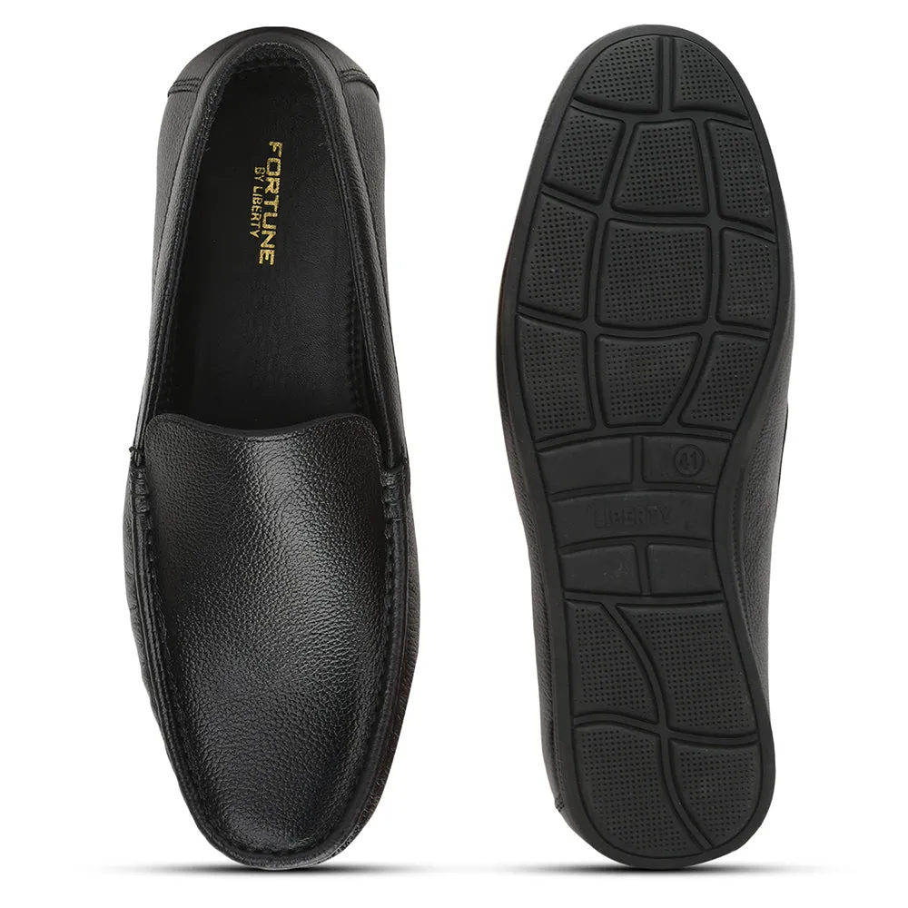 Fortune (Black) Casual Loafer Shoes For Men HOL-106 By Liberty Soft Liner