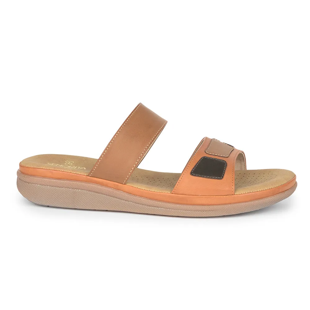 Urban Sleek Senorita Casual (Tan) Slippers For Women M17-12 By Liberty