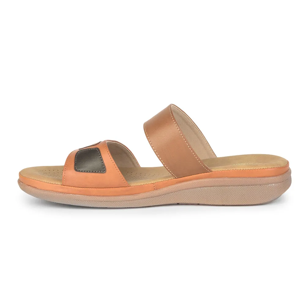 Club Edge Senorita Casual (Tan) Slippers For Women M17-12 By Liberty