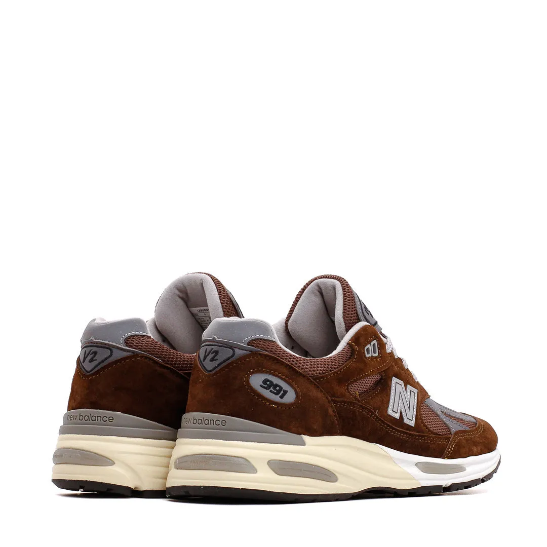 New Balance Unisex Made in UK 991v2 Pinecone U991BR2 Breathable