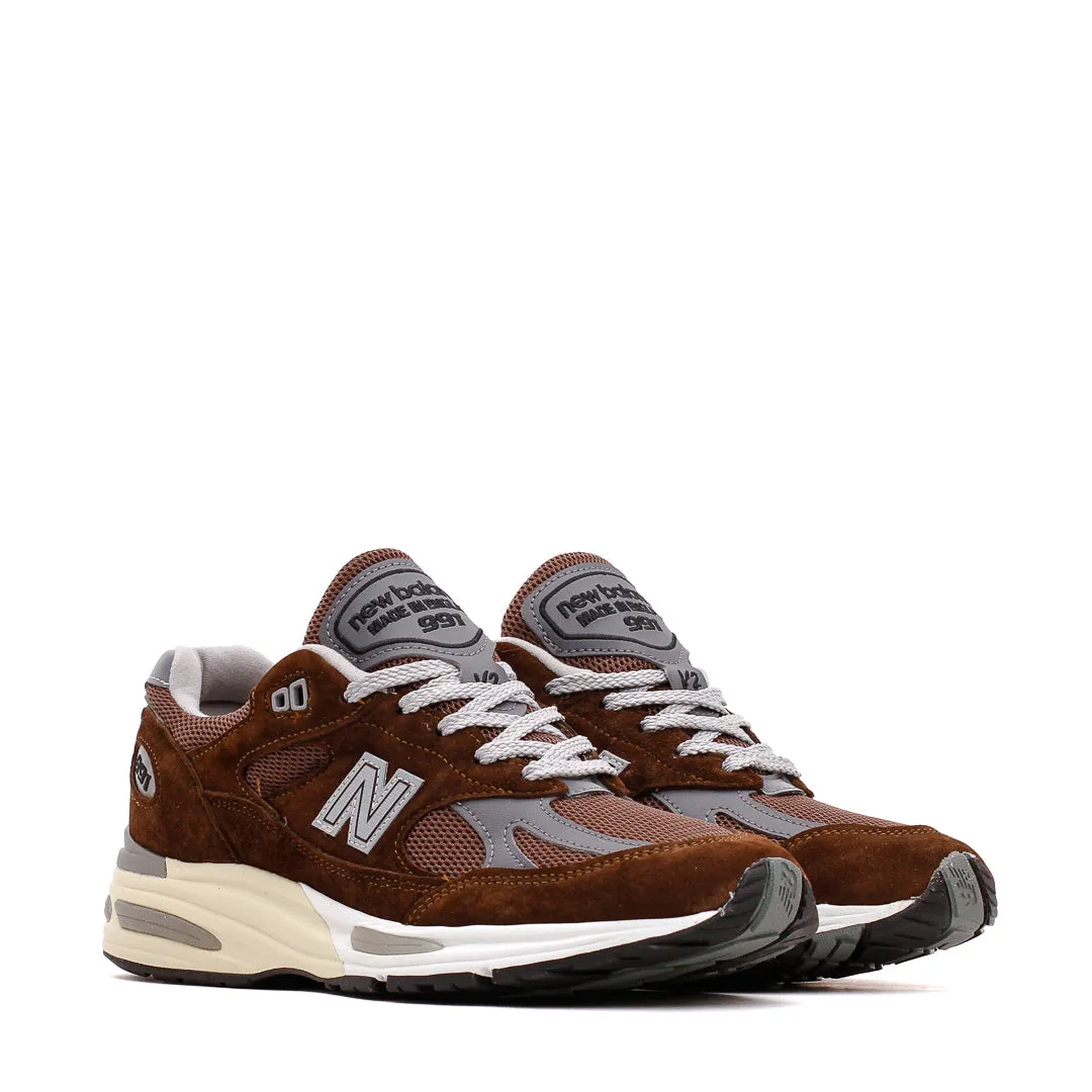 New Balance Unisex Made in UK 991v2 Pinecone U991BR2 Long Move