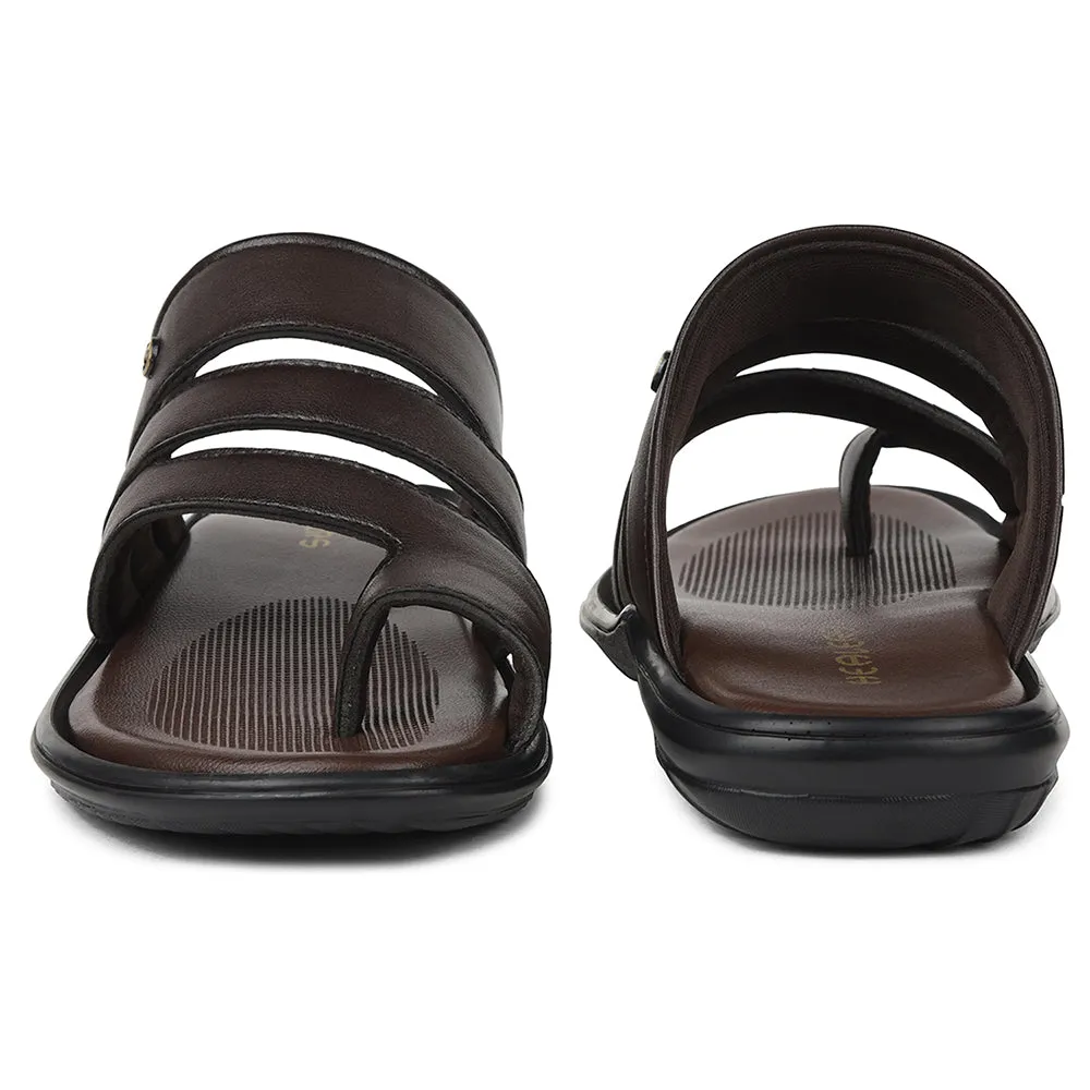 Ergonomic Travel Enthusiasts Easy Wear Healers Brown Casual Slipper For Mens AOL-12 By Liberty