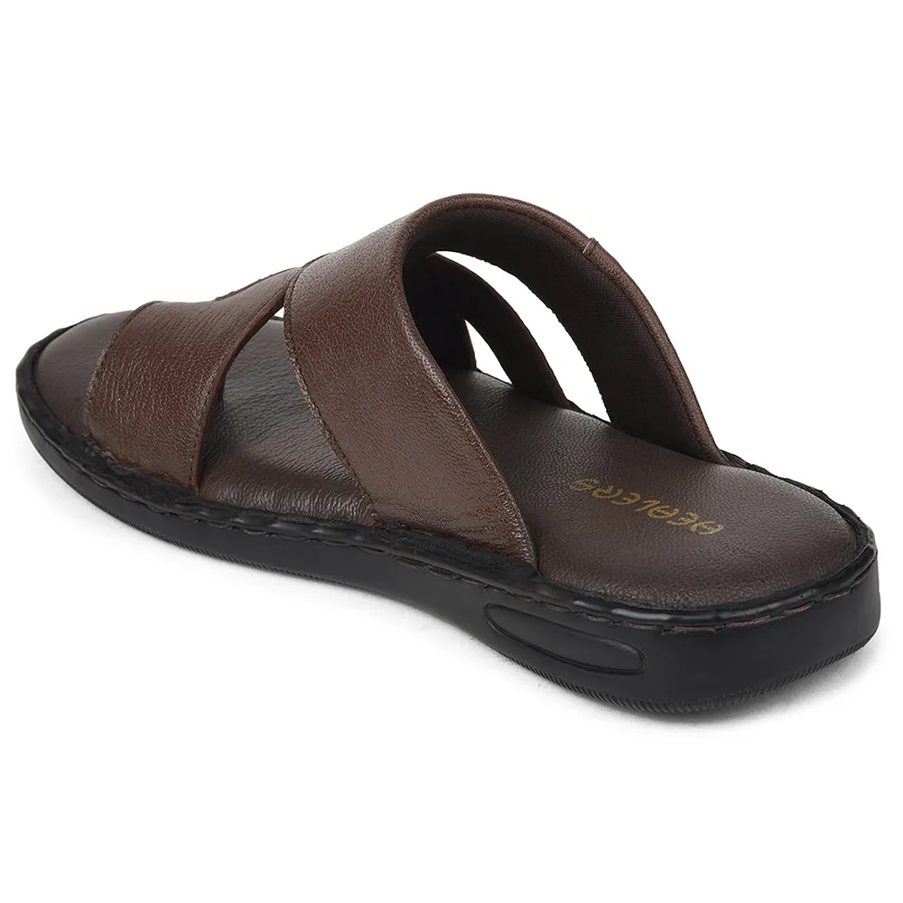 Healers Brown Casual Slipper For Mens AOL-10 By Liberty Prestige Look