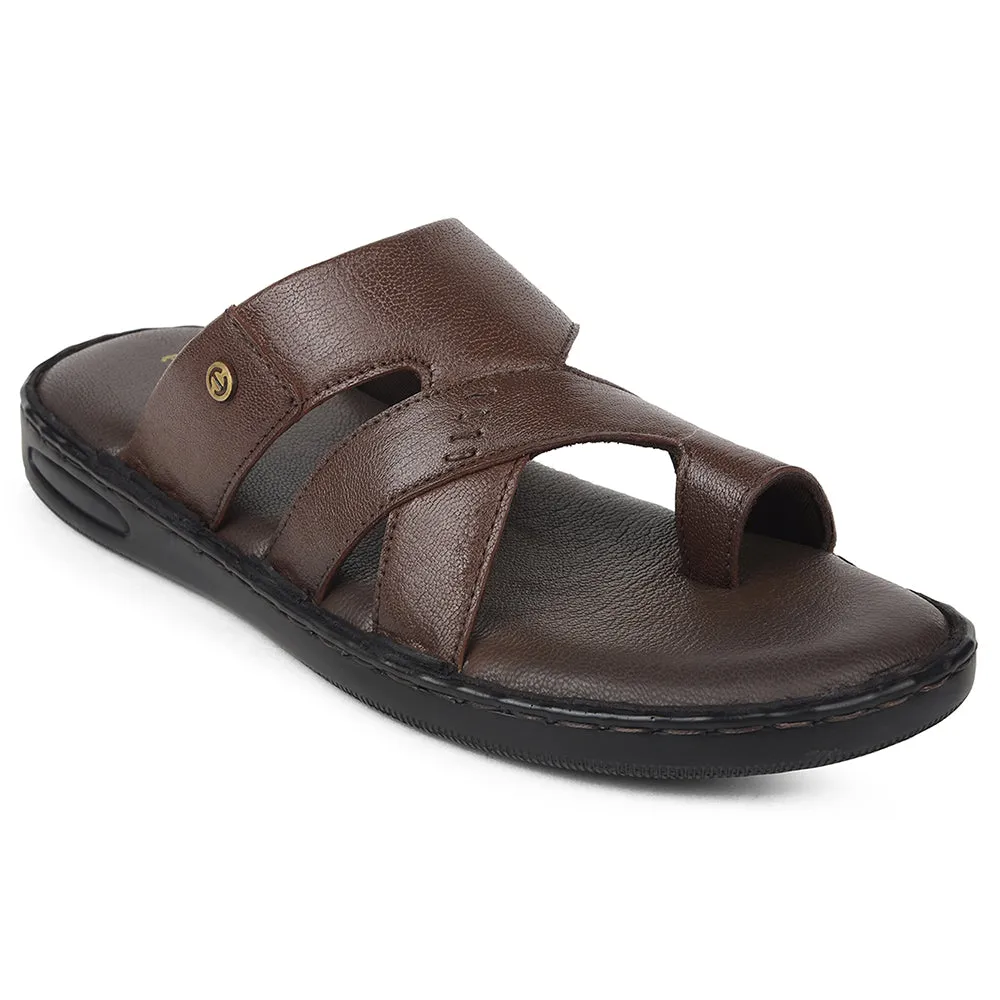 Taper Cut Healers Brown Casual Slipper For Mens AOL-10 By Liberty