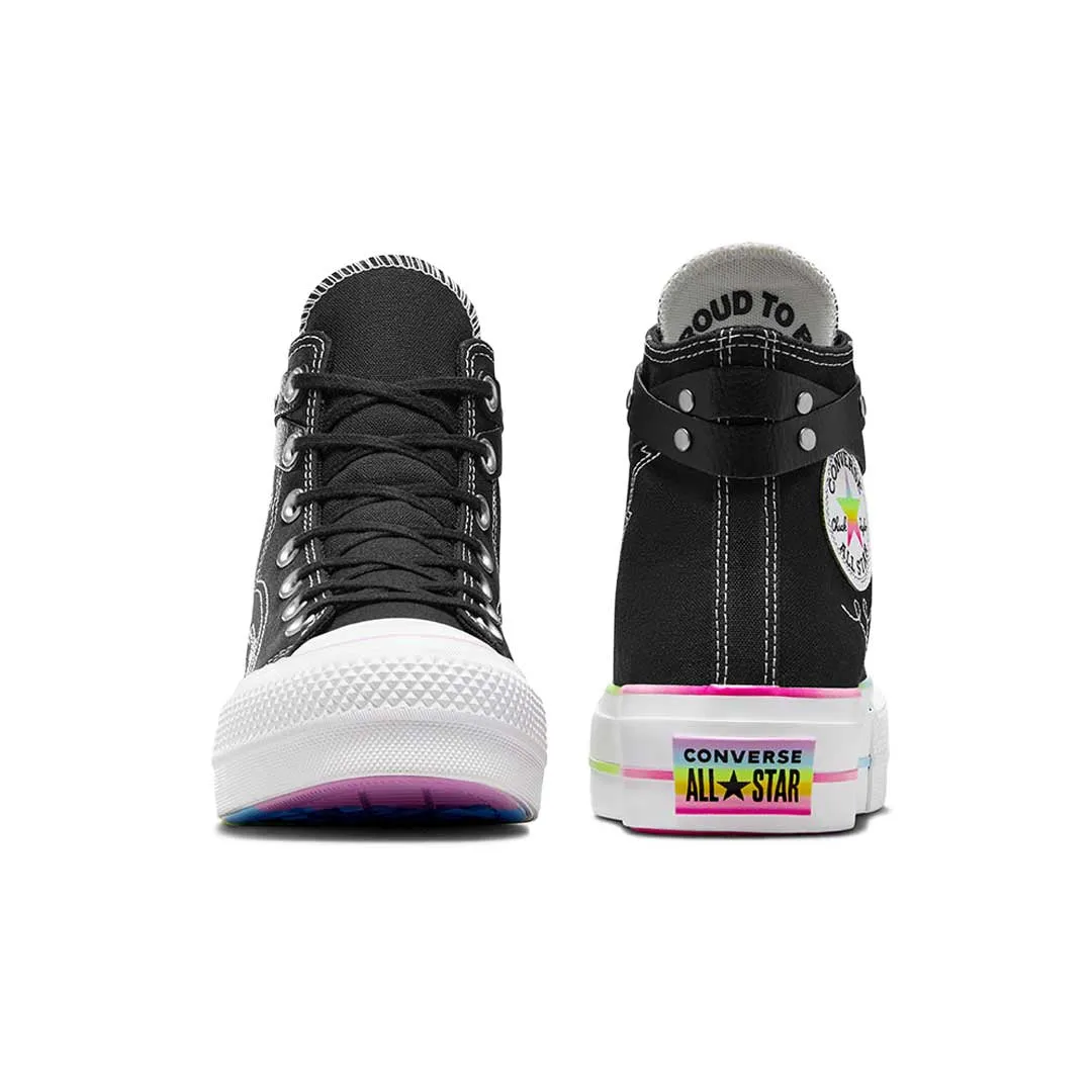 Converse - Unisex Chuck Taylor All Star Lift Platform Pride High Top Shoes (A10218C) Balance Fit Cosmic Glow