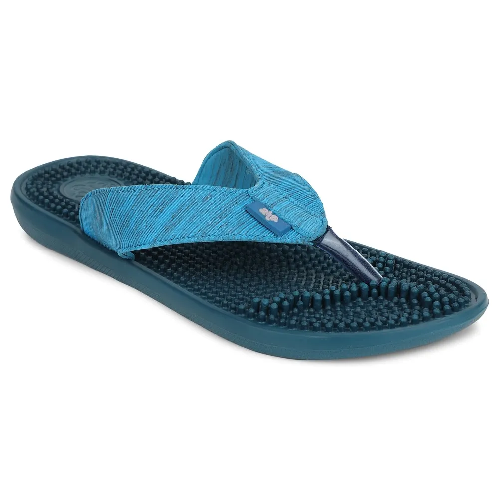 Seamless Fit Work Commute Mind Ease A-HA Teal Blue Casual Slipper For Men ACUPLUS-3M By Liberty