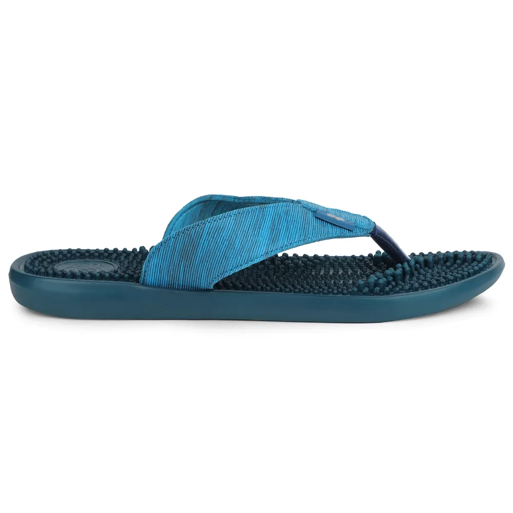 Comfort Heel Dinner Look A-HA Teal Blue Casual Slipper For Men ACUPLUS-3M By Liberty