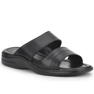 Coolers Casual Black Slippers For Men 2050-S209 By Liberty Feather Light City Adventure Style Pop