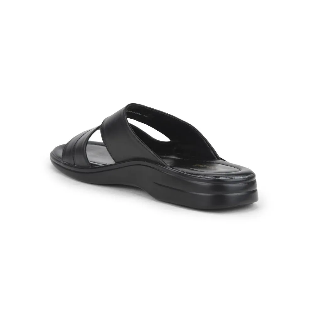 Streamlined Shape Coolers Casual Black Slippers For Men 2050-S209 By Liberty