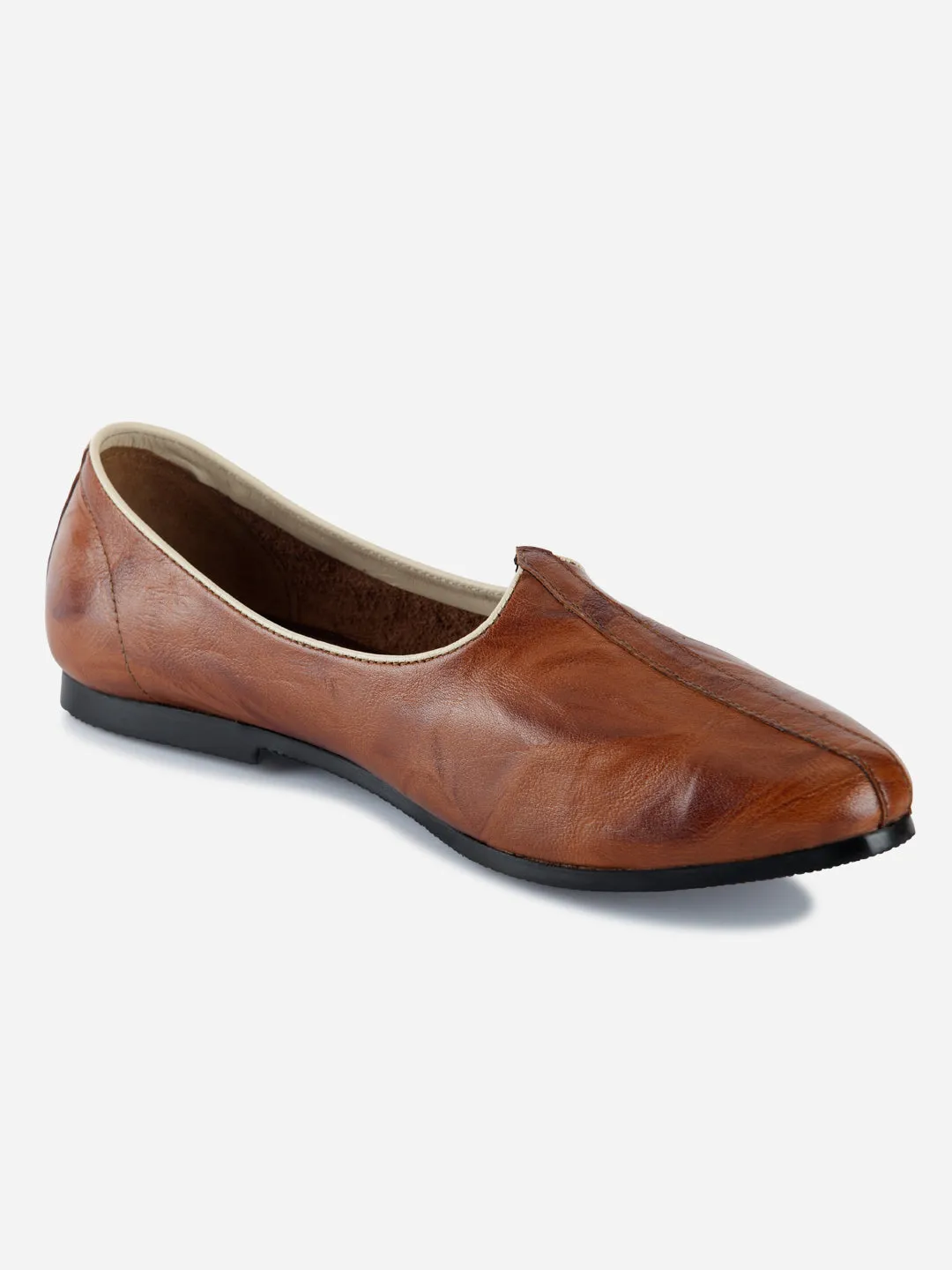 Men's Tan Ethnic Jalsa Juti and Mojaris (ID1077) Multi Purpose Sky View